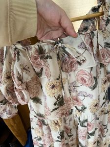 Floral Midi Dress with Vest