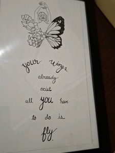 Framed 'Fly' Wall Art *(Hand-drawn)*