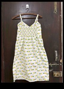 beautiful pineapple print dress cotton