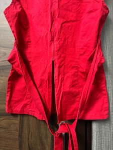 Vibrant Red Sleeveless Top