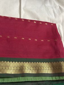 Elegant Pink Saree with Gold Motifs