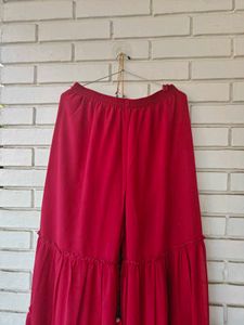 Maroon Sequinned Kurta Set with Sharara