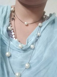 Elegant Faux Pearl Necklace