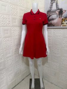 Cartelo Red Skater Polo Dress