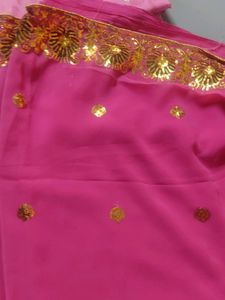 Chamki Pink Saree