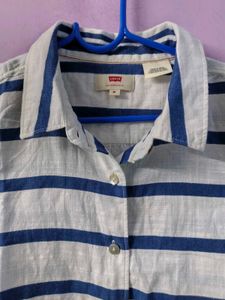 Levi's Blue Striped Button-Down Shirt
