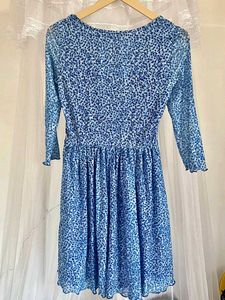 Blue Printed Dress