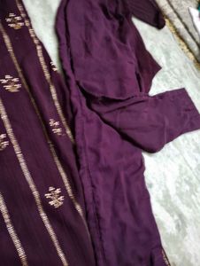 Elegant Purple Kurti Set
