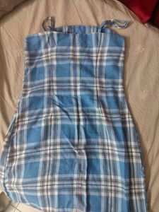 Blue Plaid Summer Dress