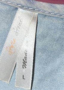 Light Blue Ruffled Denim Jacket