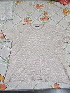 Patterned Beige T-Shirt