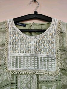 Girly Fluorescent Color Top With Sequin Work