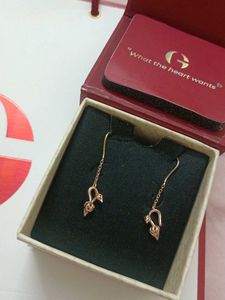 Rose Gold Brahma Kamal Bud Earrings