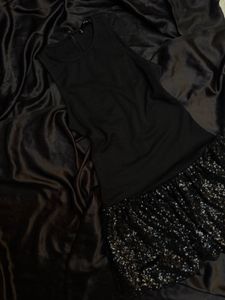 mango -sequin  Black Mini Dress -size small