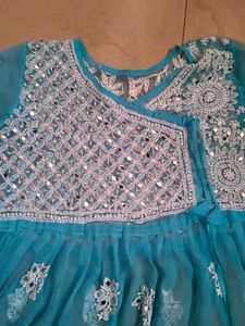 Cute Blue Embroidered Kurta