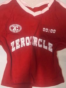 ZERO/CIRCLE Red Graphic T-Shirt