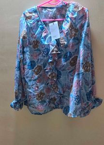 Blue Floral Top