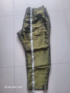 Shimmering Olive Green Palazo with pocket