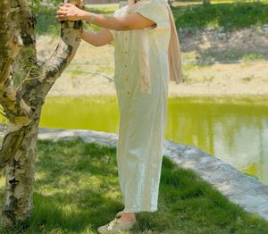 Elegant Beige Linen Jumpsuit