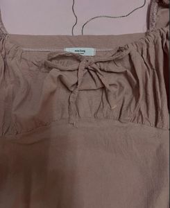 Pink Puff Sleeve Mini Dress