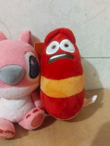 Cute Stuffed Toys - Pink stitch &amp; larva