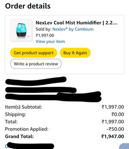 NexLev Cool Mist Humidifier