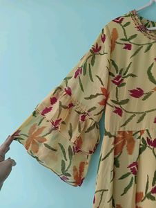 Beadwork Neckline Kurti