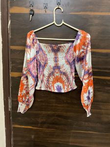 Stylish Long Sleeve Satin Top