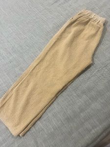 Stylish Beige Textured Pants