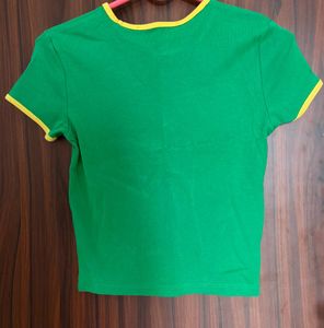 Bershka Jamaica Graphic Crop T-shirt