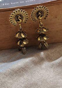 Exquisite Peacock Jhumka Earrings