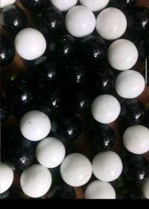 Black and white glass marble 70piecs