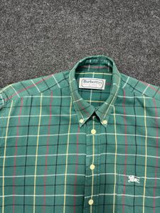 Men's Green Plaid Button-Up Shirt