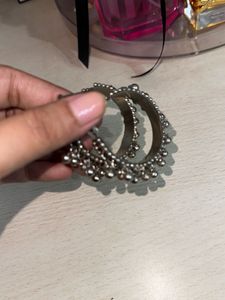 Antique Silver Jhumka Earrings