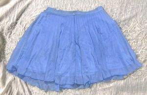 Chic Blue Tiered Mini Skirt