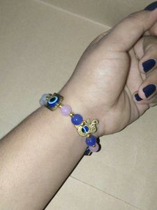 Evil Eye &amp; Elephant Charm anti tarnish Bracelet