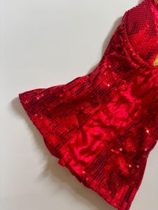Red Sequin Blouse
