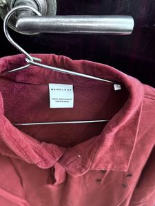 Burgundy Long Sleeve Polo Shirt