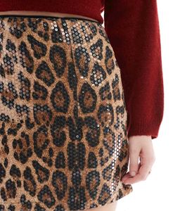 Leopard Print Mini Skirt