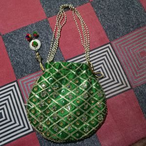 Women purse, Potli pouch, Handbag, Slingbag