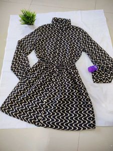 Stylish Printed Button-Up Mini Dress