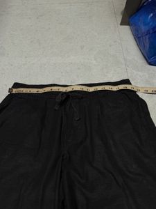 Guess Black Linen Trousers Pants
