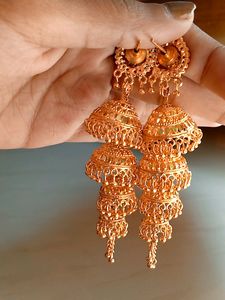 3 Layerd Golden Jhumka