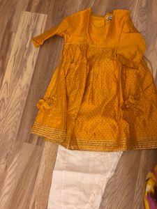 Kids Yellow Kurta Set with Pants