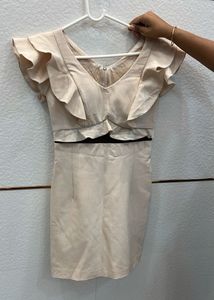 Chic Ruffle Sleeve Mini Dress