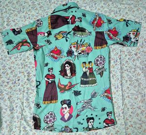 Frida Kahlo Graphic Print Shirt
