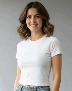 Classic White Cropped T-Shirt