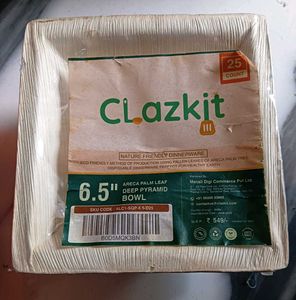 Clazkit 25-Pack Areca Square Palm Leaf Bowl