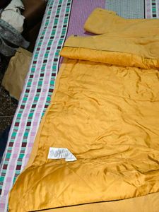 Yellow Hooded Toggle Coat