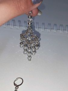 Elegant Dangle Earrings with Crystal Beads